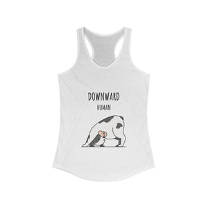 Downward Human Yoga Pose Racerback Tank