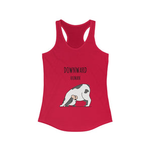 Downward Human Yoga Pose Racerback Tank