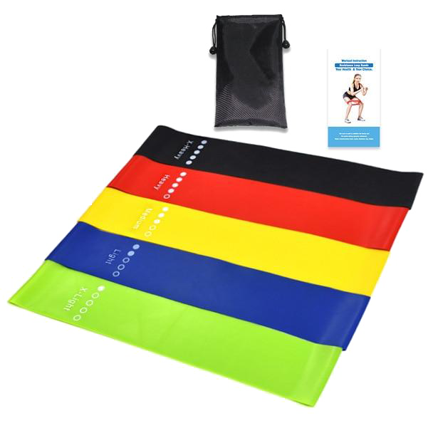 5PCS Resistance Exercise Bands Set